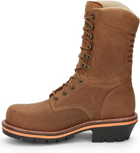 Pre-owned Chippewa Mens Thunderstruck Nano Comp Toe Work Boot Th1030 In Tan