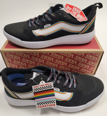 VANS Ultrarange EXO Pride Running Walking Fashion Black Sneakers Men s Size 12