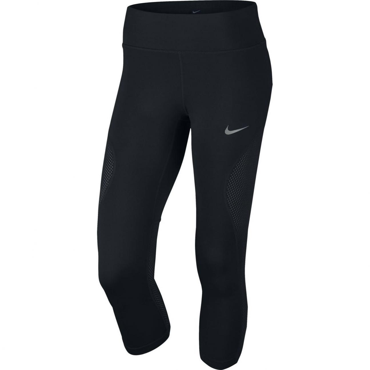 Nike Women's Racer Power Cutout Black Running Crops (855144