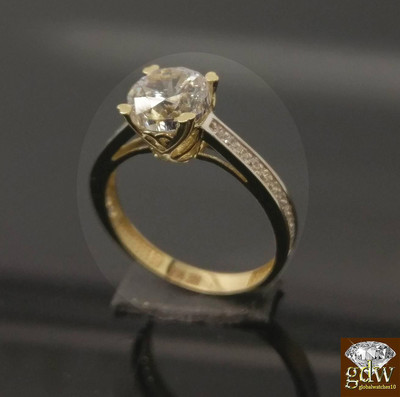 Pre-owned G&d Real 10k Yellow Gold Ladies Engagement Wedding Anniversary Ring Promise Women In F