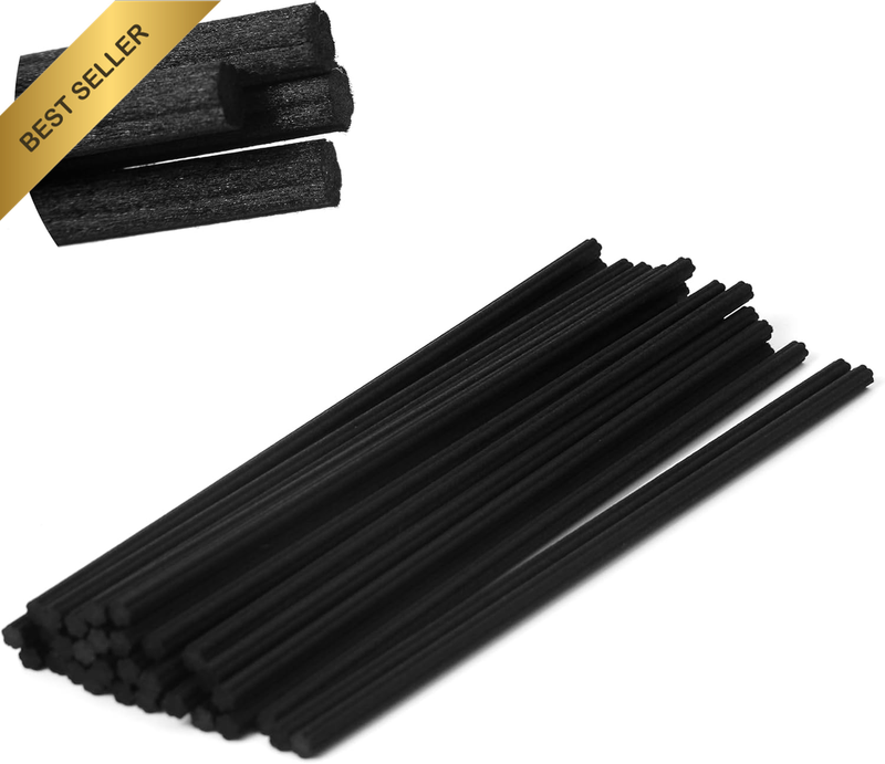 30Pcs 23Cm X 5Mm Black Fibre Reed Diffuser Sticks Thick Diffuser Reeds Sticks Di