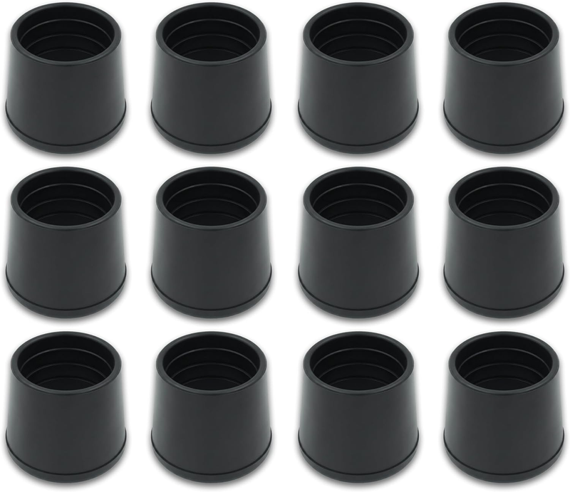 Shepherd Hardware 1-1/2" round Non-Marking Rubber Slip-On Chair Leg Tips, Nonsli