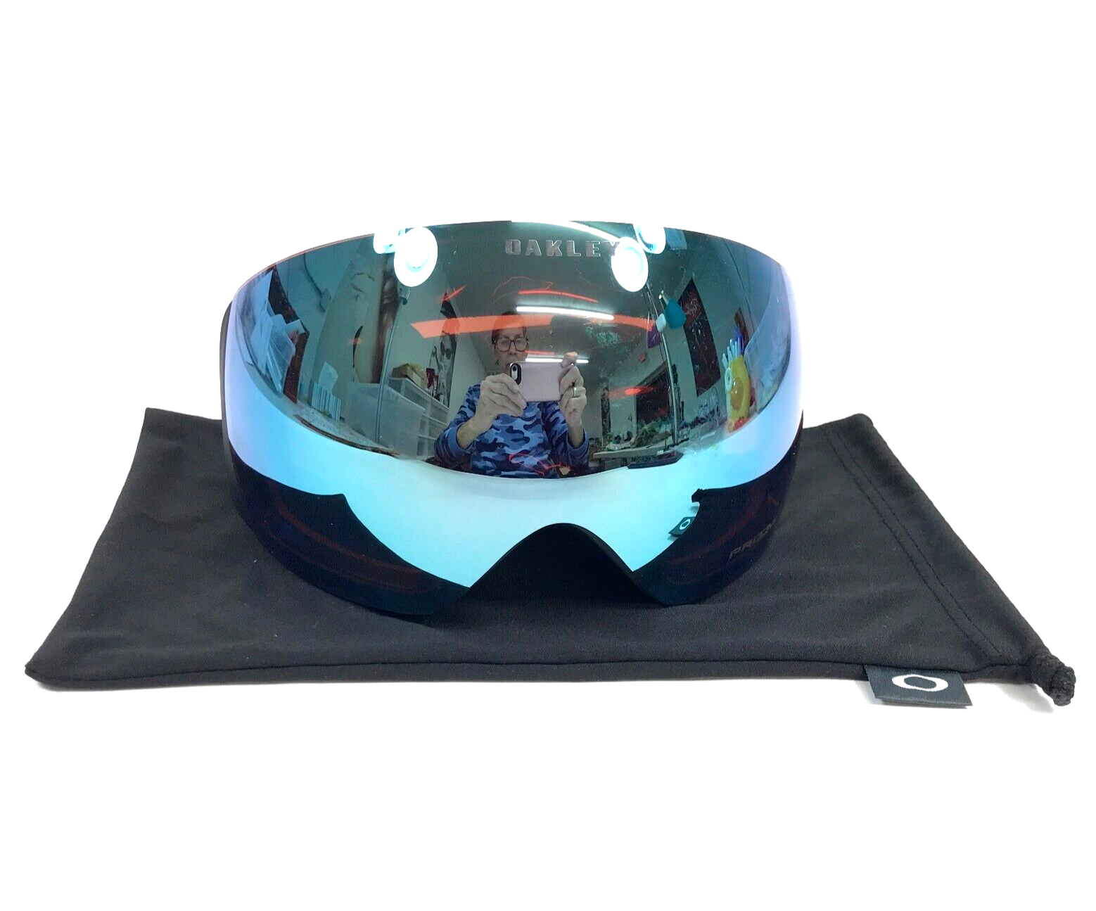 Oakley Snow Goggles Flight Deck L OO7050-B600 Poseidon Haze Prizm Sapphire Lens Oakley Snow Goggles Flight Deck L OO7050-B600 Poseidon Haze Prizm Sapphire Lens