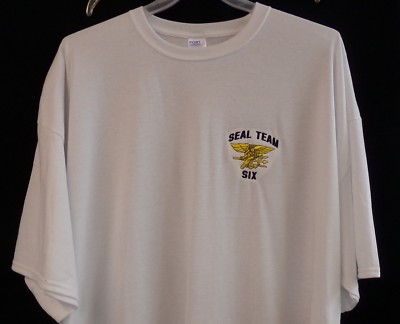 U.S. Navy Seal Teams 1 to 8 Embroidered T-Shirt S to 6XL, LT-4XLT Choose Number