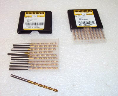 (20) Guhring Spiralbohrer No. 652 3.700mm DIN338R-GT1 HSS Drill Bit