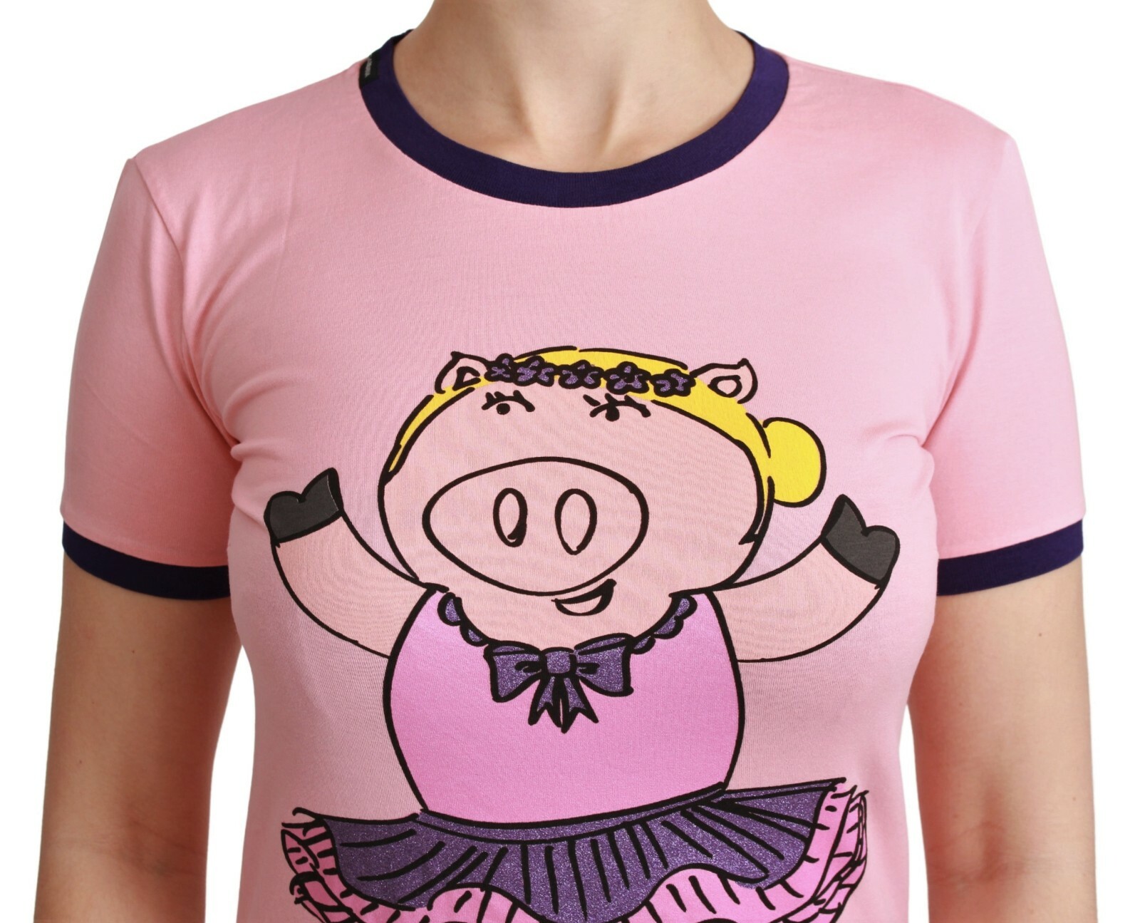

Футболка DOLCE - GABBANA Верх из хлопка Розовый YEAR OF THE PIG IT36 / US2 /  Рекомендуемая розничная цена 400 долларов США