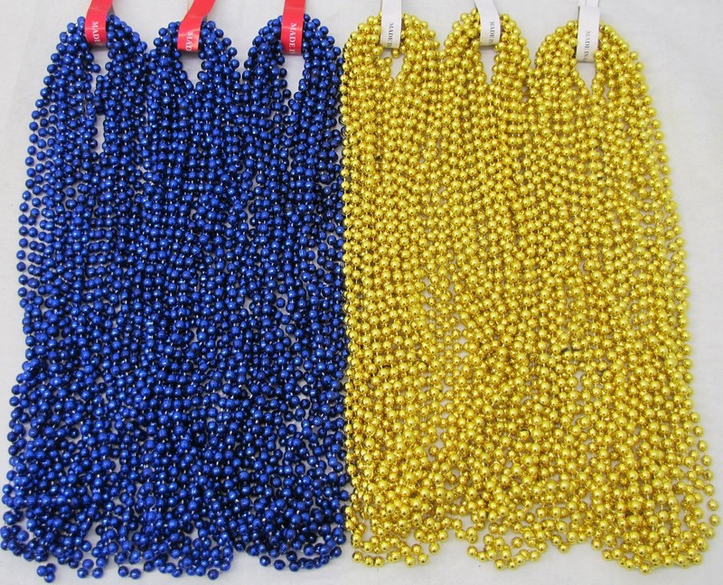 Mardi Gras Beads Gold 33/" Parade Football Party School 6 Dozen 72 Necklaces