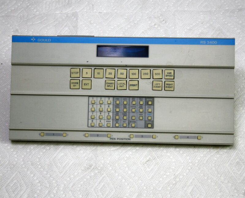 Control Panel / Keyboard / Display From Gould Rs 3400 30-v7404 Chart Recorder