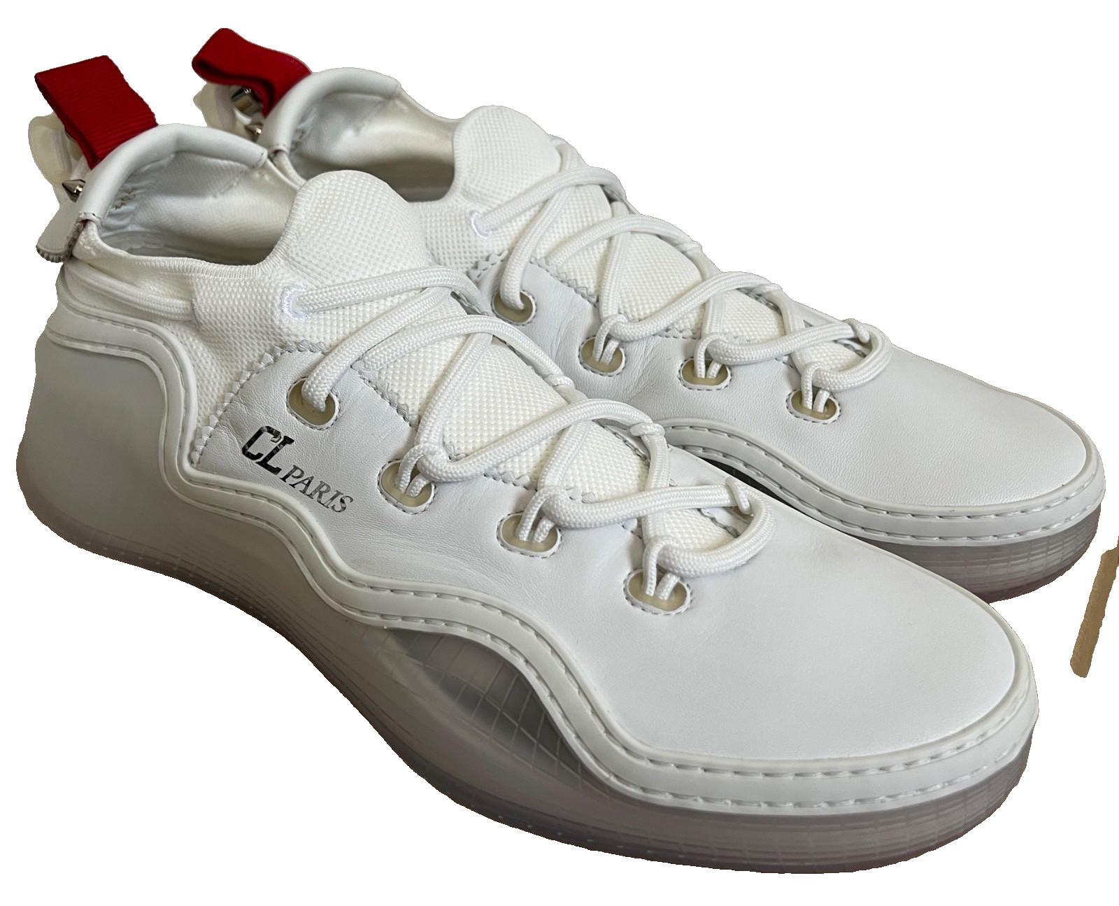 NIB Christian Louboutin Arpoador White Leather Drawstring  display picture 2