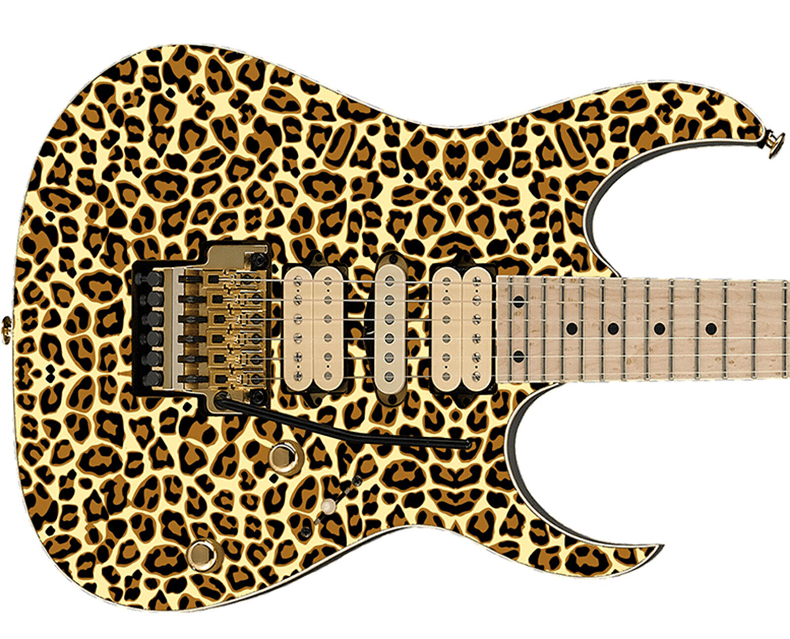 Guitar Skin Axe Wrap Bass Reface 80's Wild Leopard Print 2 Guitar Skin Axe Wrap Bass Reface 80's Wild Leopard Print 2
