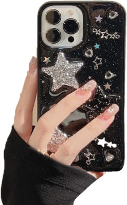 for Iphne 15 Pro Case Bling Stars 3D Hearts Diamond Twinkle Star Glitter Y2K Spa