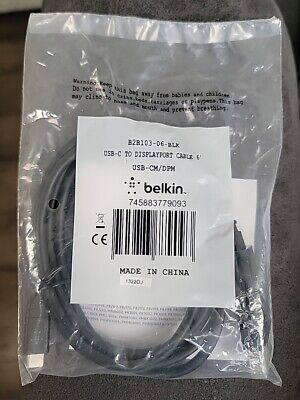 NEW IN PACKAGE - BELKIN 6FT USB-C TO DISPLAYPOR