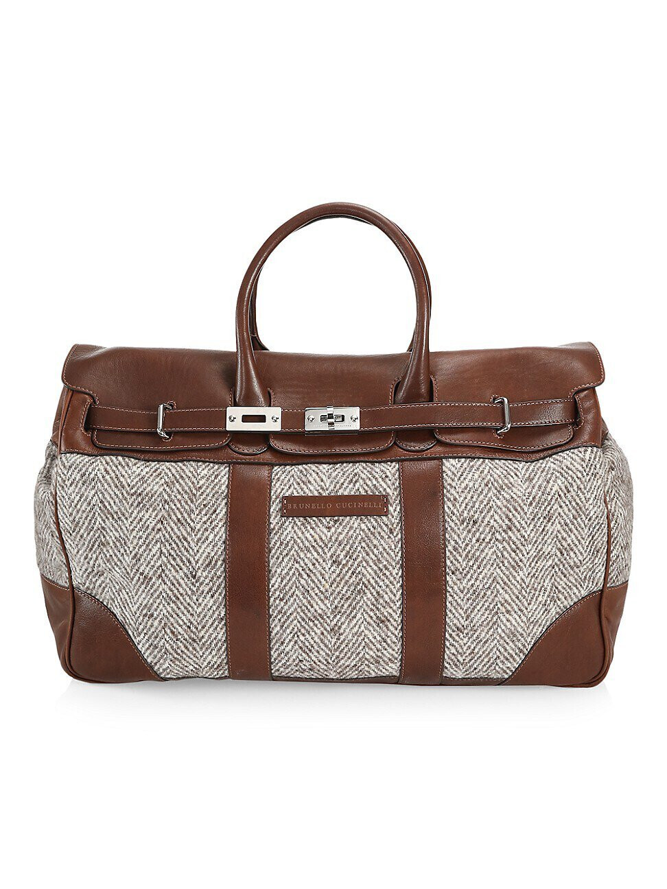 Brunello Cucinelli Men's Chevron Virgin Wool & Leather