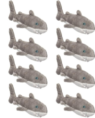 8PK Wildlife Tree 4'' Mini Floppy Great White Shark Animal Kingdom Collection