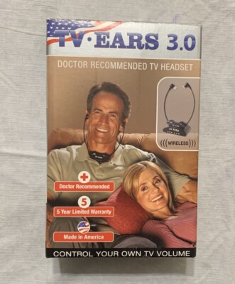 TV Ears 3.0 System Headset (11341) Wireless 2.4 Mhz 2011 Made In USA New In Box