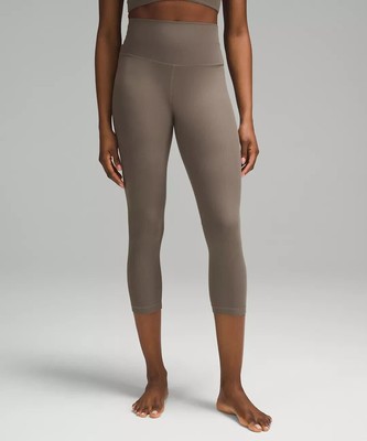 Lululemon Align  Ribbed High-Rise Crop 23'' Nomad Size 0. LW6CIAS. (NWT)