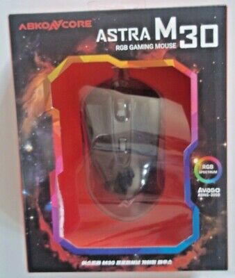 ASTRA M30 RGB Spectrum Gaming Mouse ABKONCORE, AVAGO ADNS 3050, 1.8m Cable
