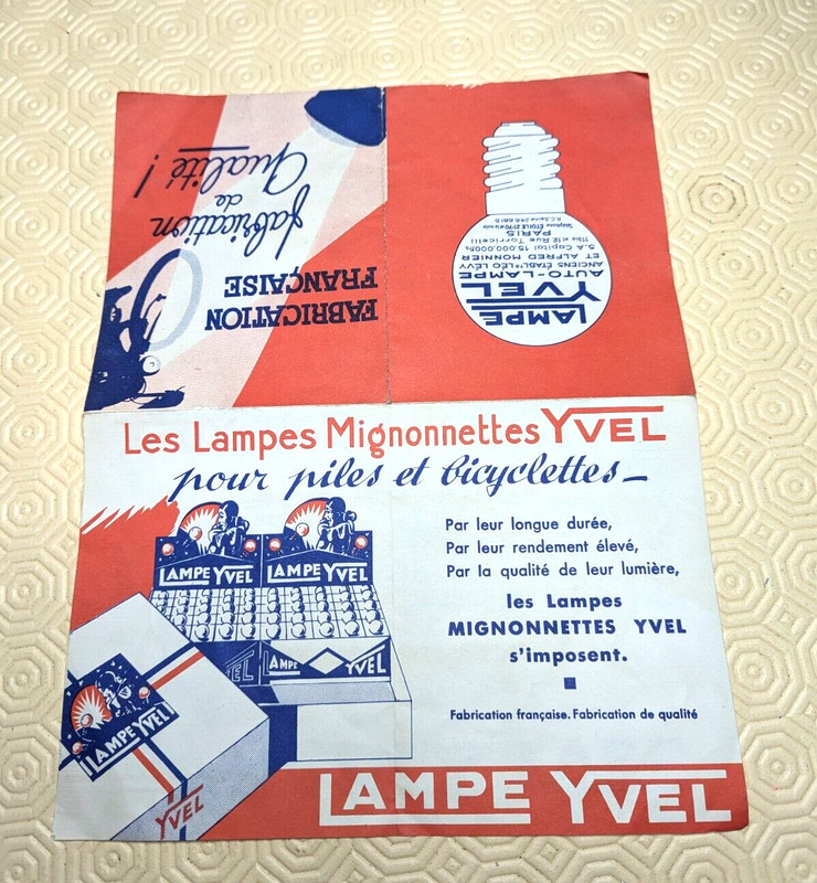 PublicitÃ© Lampes Yvel