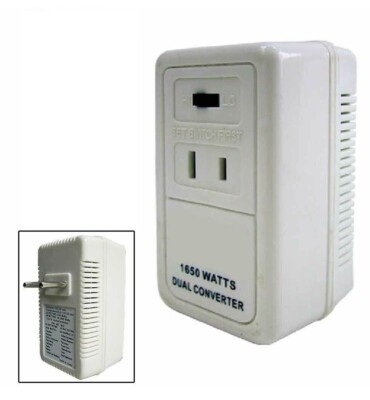1650W WATT 220 TO 110 VOLT TRAVEL POWER VOLTAGE CONVERTER TRANSFORMER STEP DOWN
