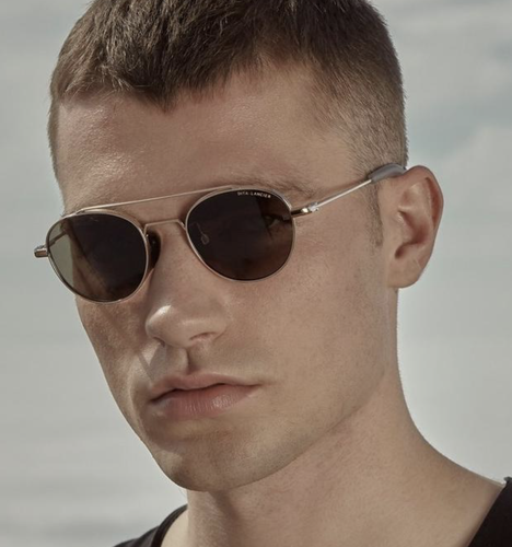 Pre-owned Dita Lancier Dls103-50-03-a Lsa-103 White Gold Sunglasses In Brown Polar