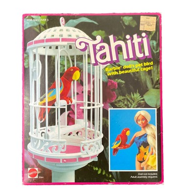 Tahiti Barbie Doll's Pet Bird Parrot with Cage 1985 Mattel #2064