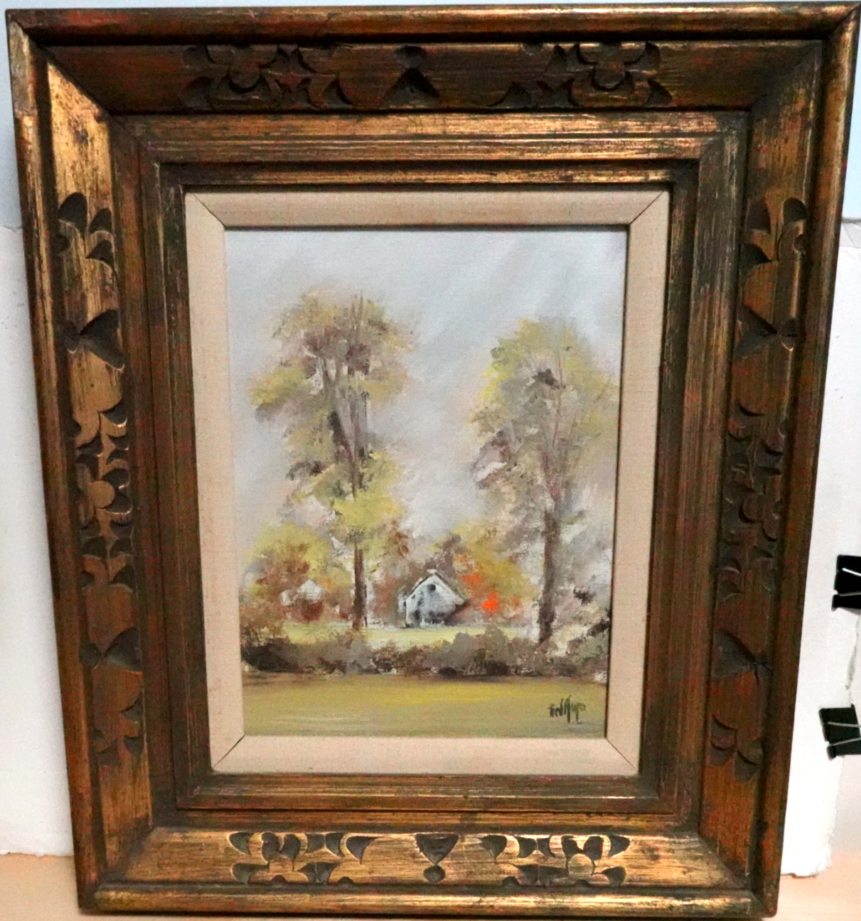 【F15号】good blue(FRANCOIS) oil painting Colorful Original Signed, Framed Oil Painting Sailboats