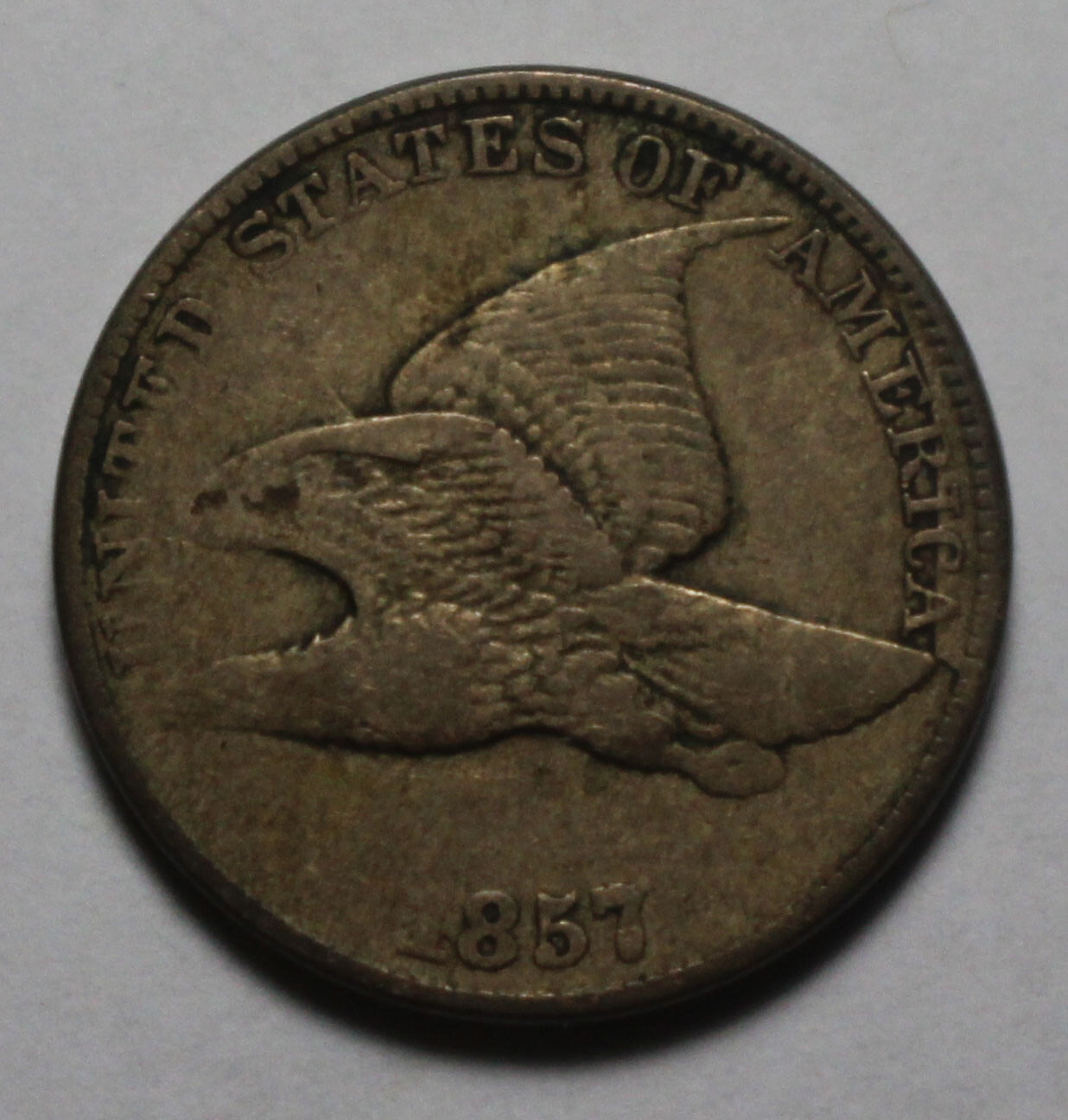 ★dir★ 1857 Flying Eagle Cent ZC747 Clashed With Seated Half | eBay