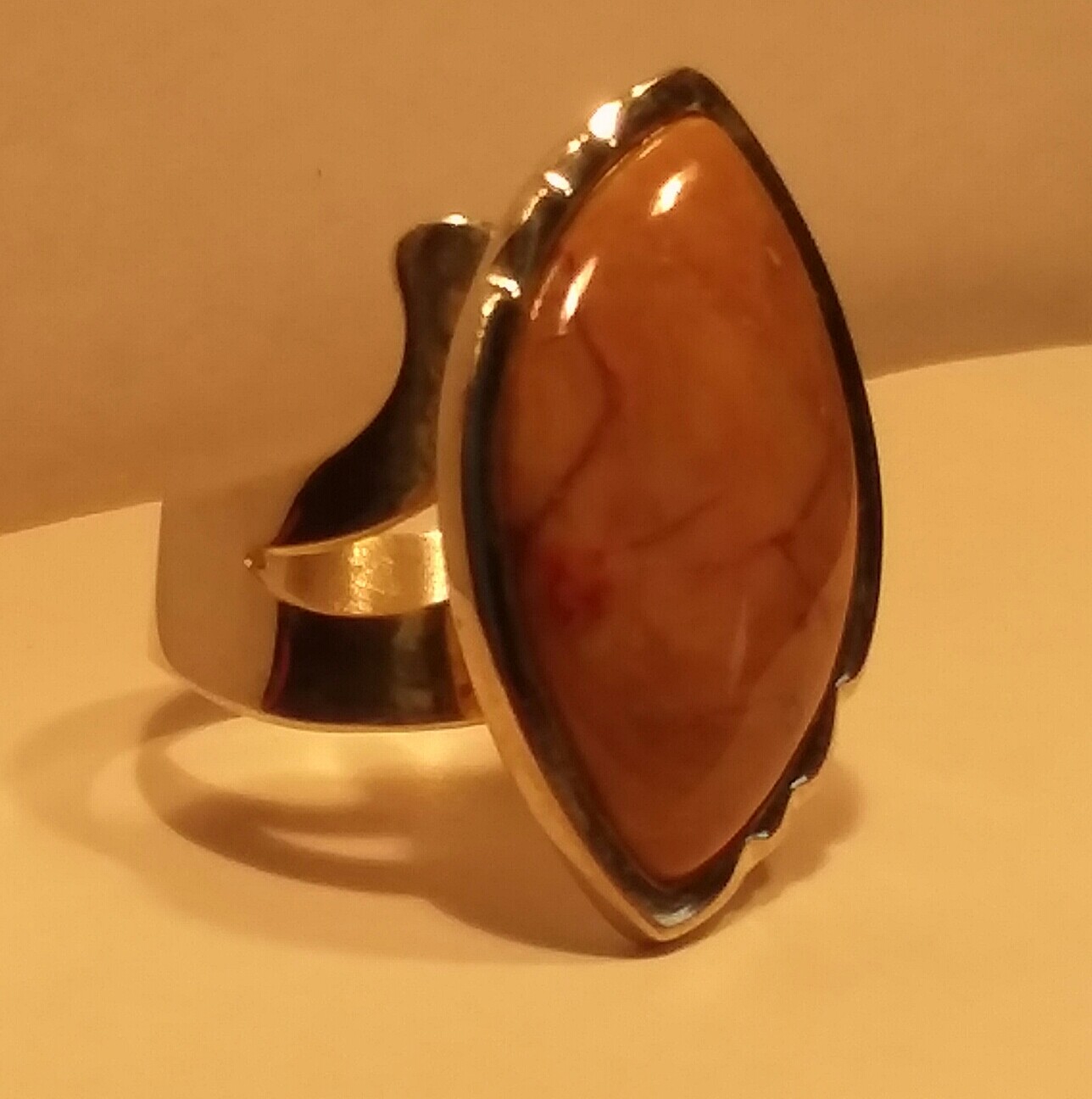 Sterling silver jasper ring