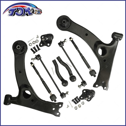 10PCS CONTROL ARM BALL JOINT SWAY BAR TIE ROD KIT FOR 2003-2008 TOYOTA COROLLA