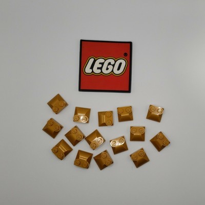 LEGO 2 x 2 x 2/3 Curved Slope PEARL GOLD (x15) 47457 NEW REPLACEMENT PARTS