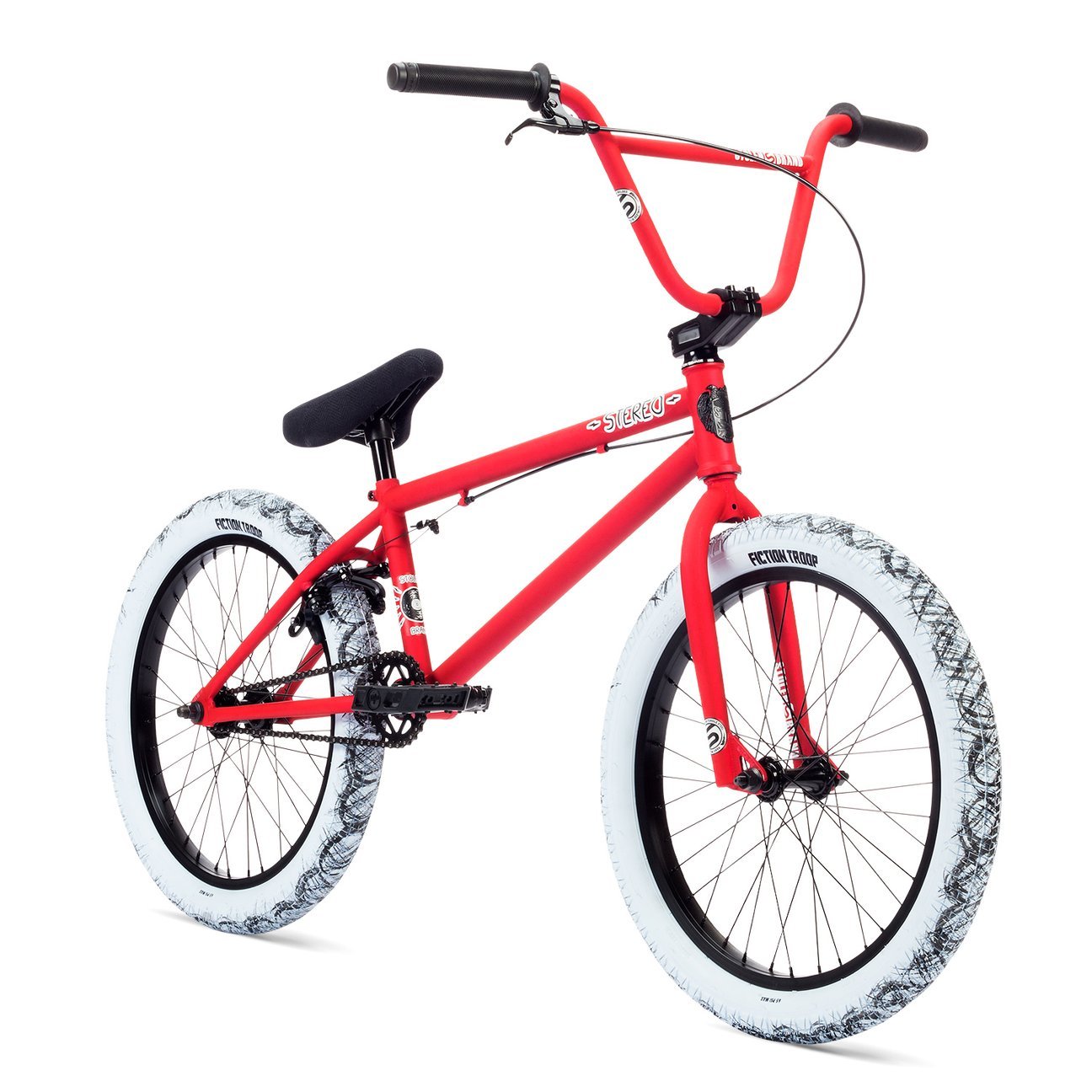 Stolen Stereo 20" BMX Bike Matte Red Complete BMX Bicycle