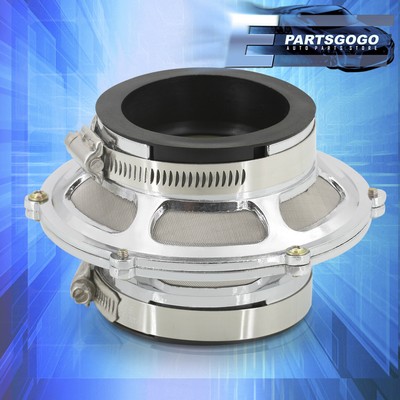 2.5'' Cold Air Intake Induction Bypass Valve 63mm Filter 2.5 Inch Silver + Clamps