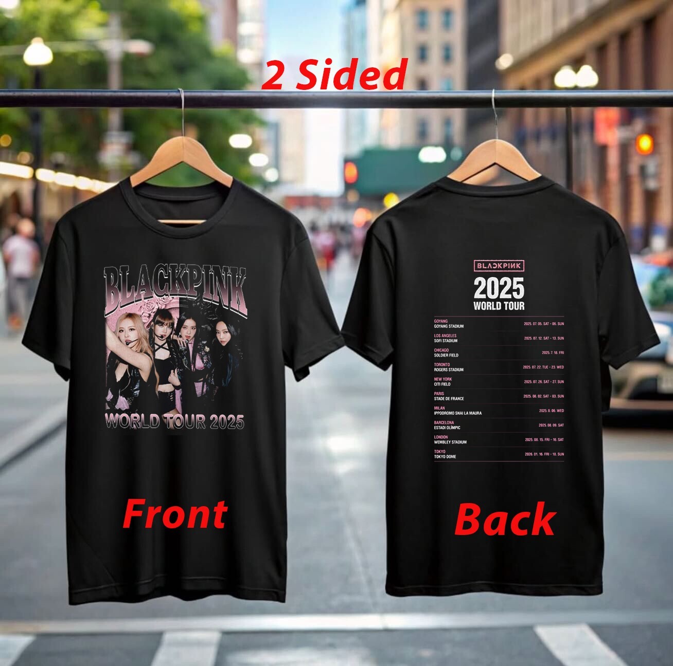BLACKPINK DEADLINE WORLD TOUR Tシャツ Blackpink Deadline World Tour 2025 T-Shirt Official Concert