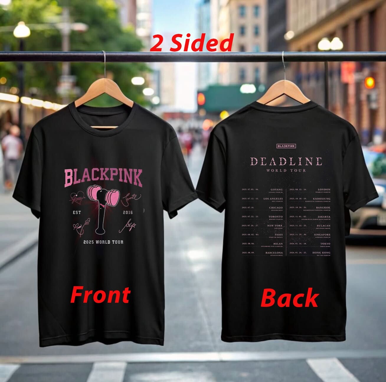 BLACKPINK DEADLINEロゴ Tシャツ S Tシャツ -DEADLINE LOGO-（BLACK）
