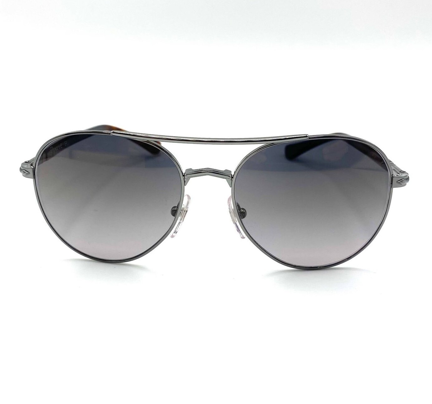 Pre-owned Persol Po2477s Sunglasses 513/m3 Gunmetal/grey Gradient Polar Lens 54mm In Gray