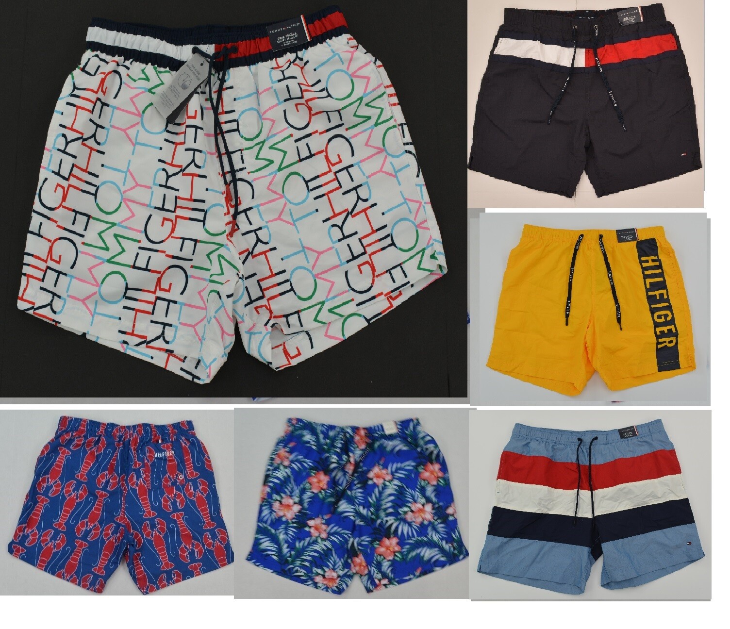 white tommy hilfiger swim trunks