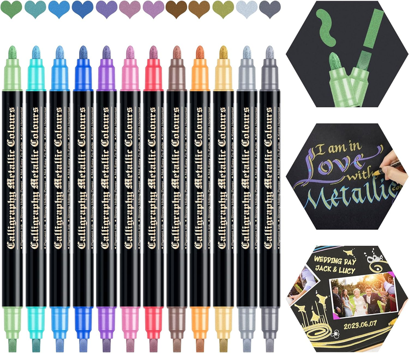 Metallic Paint Pens For Black Paper, Cardstock, Scrapbook, P