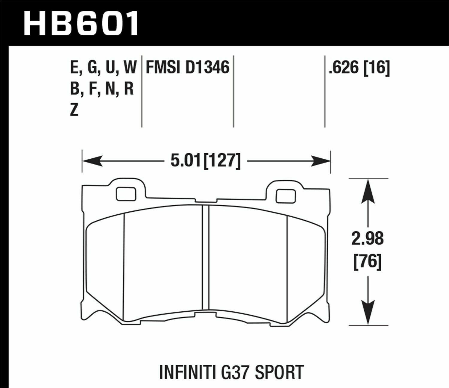 Fmsi Brake Pad Chart