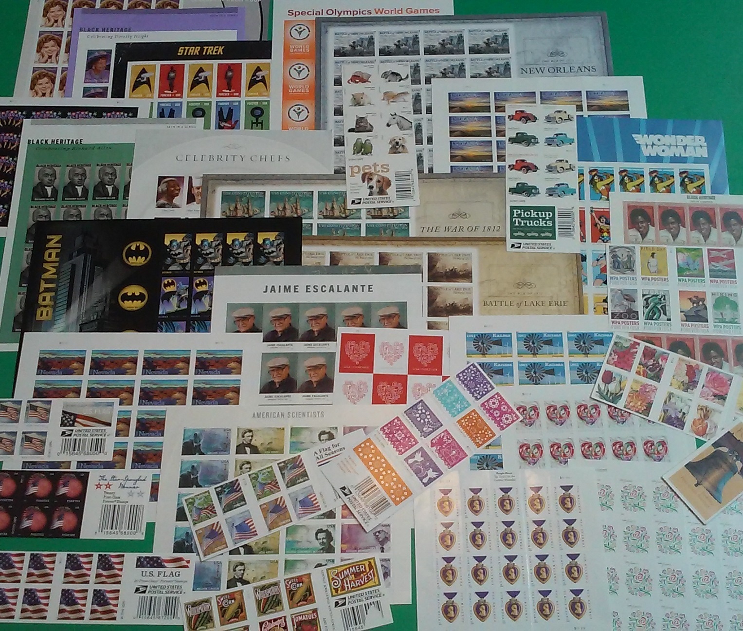 Mint 116 Assorted Mixed Designs Forever Us Ps Postage Stamps. Face Value: $58.00