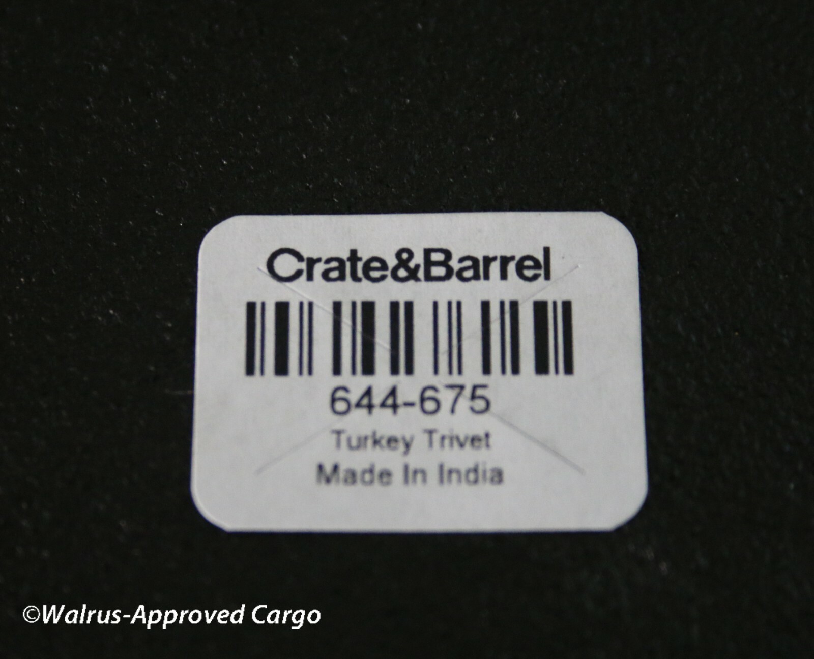 CRATE & BARREL TURKEY TRIVET -NWT- GOBBLE UP CHARMING THANKSGIVING MEAL SERVICE!