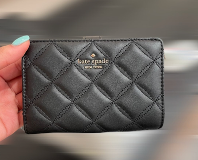 Kate Spade Natalia Medium Compact Bifold Wallet In Black eBay