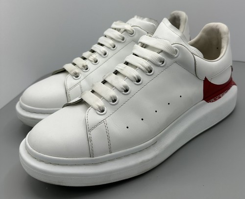 Alexander McQueen Oversized Leather Sneakers With Red Heel