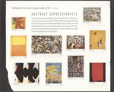 2010 US Scott #4444 44c Abstract Expressionists Sheet of 10 MNH