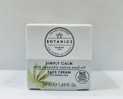 Botanics Simply Calm w/ Canna Sativa Seed Oil Hydrating FaceCream, 1.69