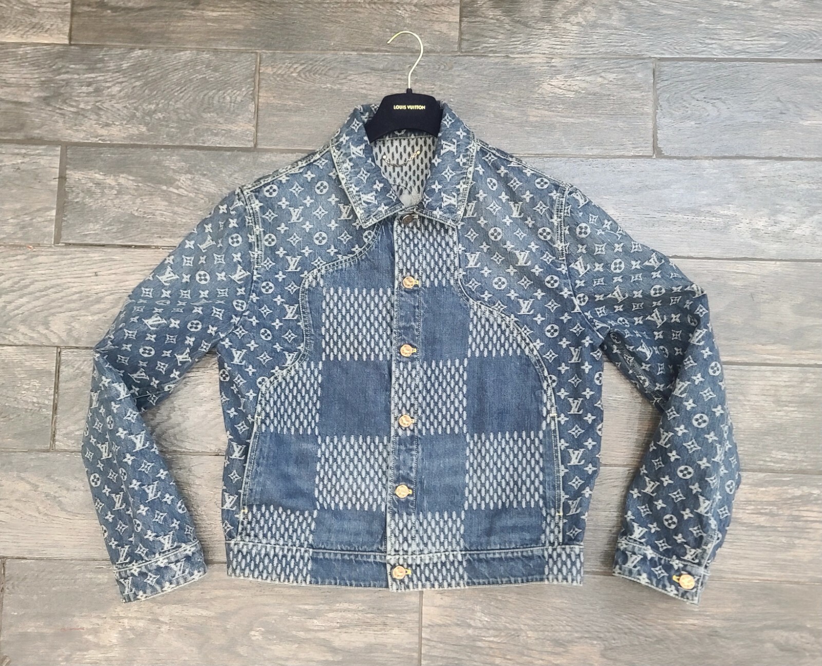 Louis Vuitton Pre-owned Nigo Monogram Giant Damier Denim Louis Vuitton Pre-owned Nigo Monogram Giant Damier Denim