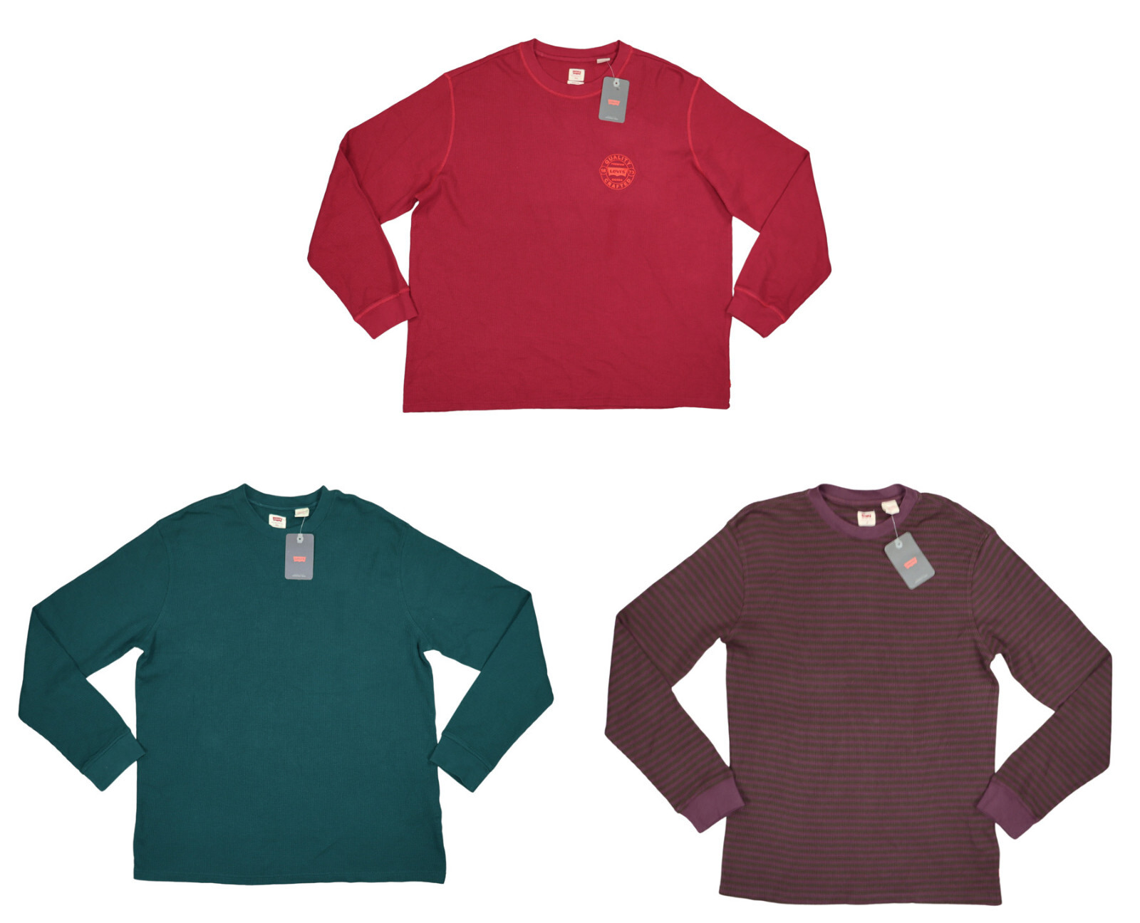 Levi's Waffle Knit Long Sleeve Crew Neck Original Style