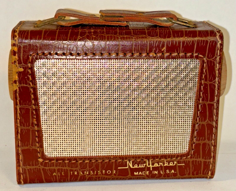 JEWELL NEW YORKER transistor radio portable missing back c.1955 PARTS RESTORE