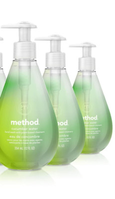 METHOD HAND WASH GEL CUCUMBER WATER WITH PLANT-BASED CLEANERS 12FL OZ(3 PIECES)