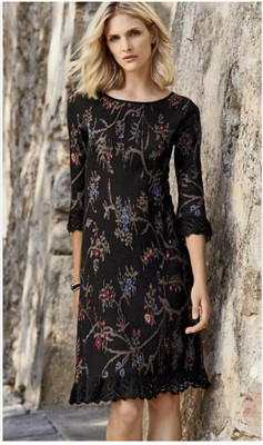 NEW PERUVIAN CONNECTION Pima Cotton Marcelle Dress Knit Size M Midi NWT