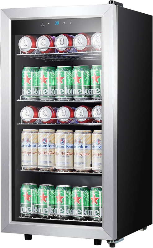 Mini Beverage Refrigerator Freestanding- 120 Cans Capacity Beverage Cooler- for